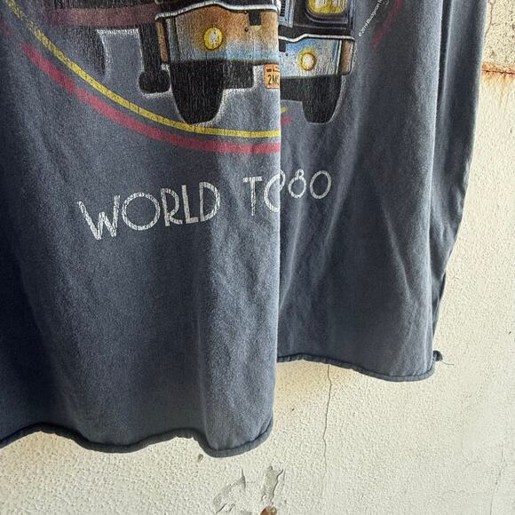 Def Leppard T Shirt On Through the Night Rock Band Tee 1980 Tour Womens M Gray - Picture 6 of 8